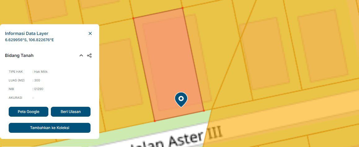 600 METER PERSEGI TANAH DIJUAL BONUS BANGUNAN TUA 145 JALAN ASTER PAKUAN TAJUR - Foto 4
