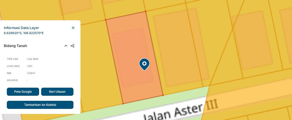 600 METER PERSEGI TANAH DIJUAL BONUS BANGUNAN TUA 145 JALAN ASTER PAKUAN TAJUR - Foto 5