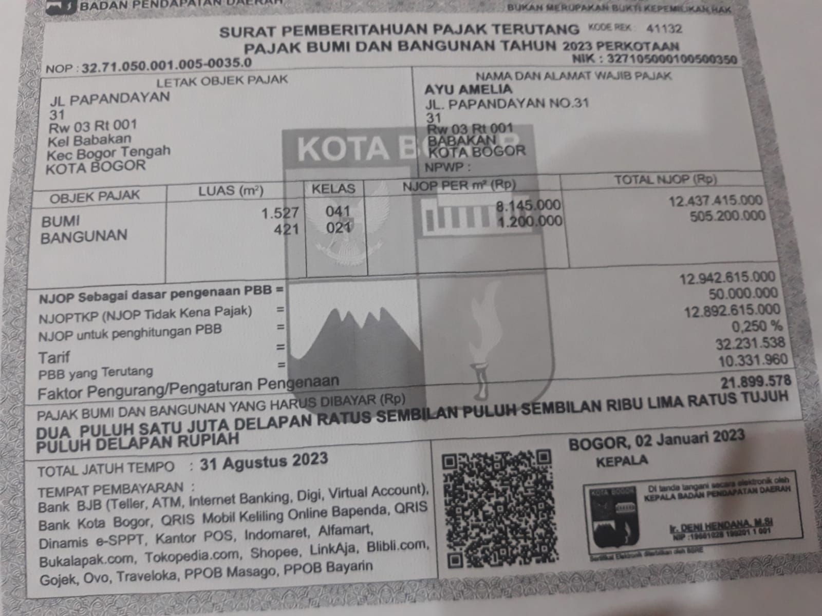 DIJUAL RUMAH MEWAH DUA LANTAI JL. PAPANDAYAN BABAKAN BOGOR TENGAH - Foto 8