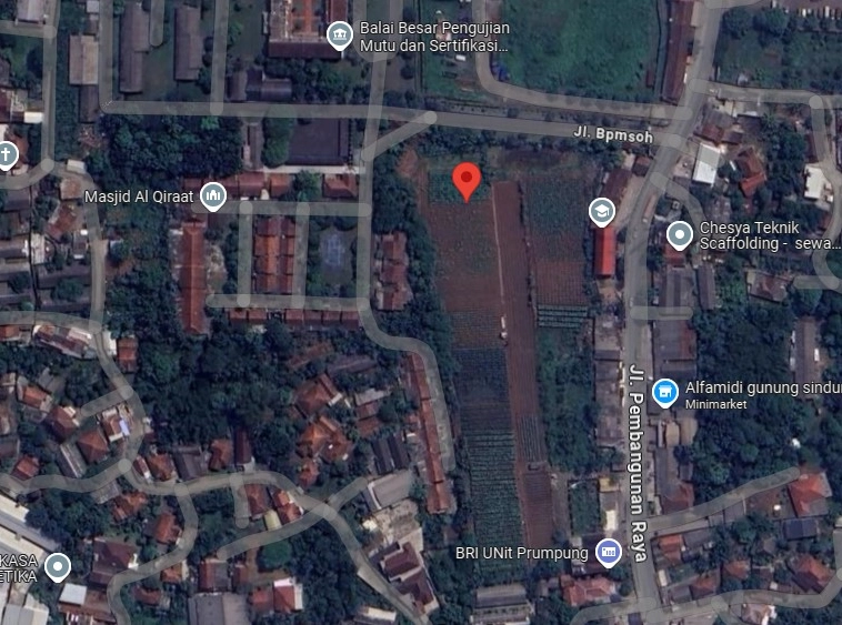 DISEWA KAVLING 4.173 METER PERSEGI JL. RAYA PUSPITEK GUNUNG SINDUR KABUPATEN BOGOR