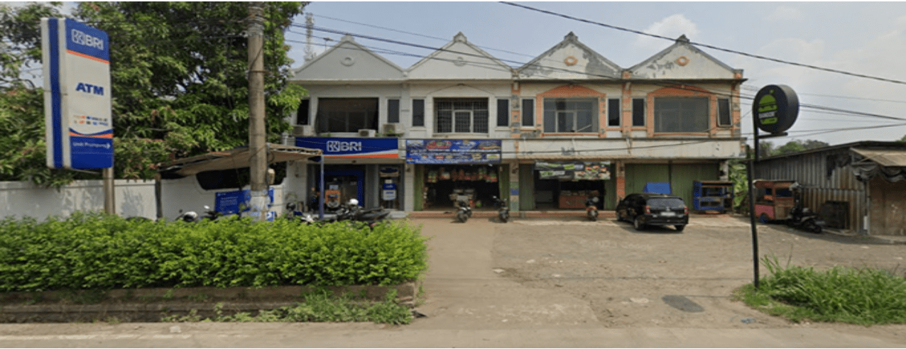 DISEWA RUKO POJOK DUA LANTAI 154-250 JL. RAYA PUSPITEK GUNUNGSINDUR