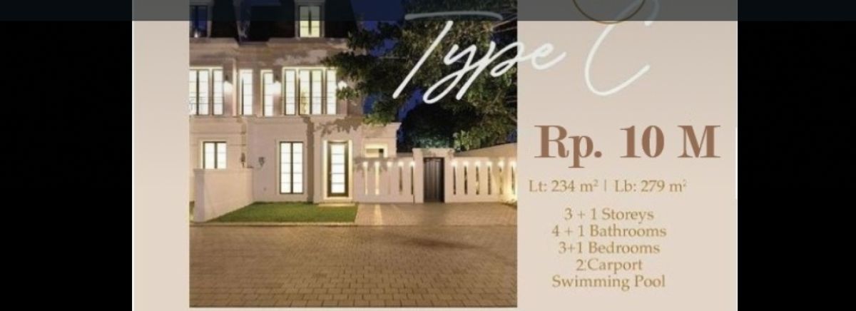 Dijual rumah mewah ada kolam renang daerah Kemang Timur Jakarta Selatan