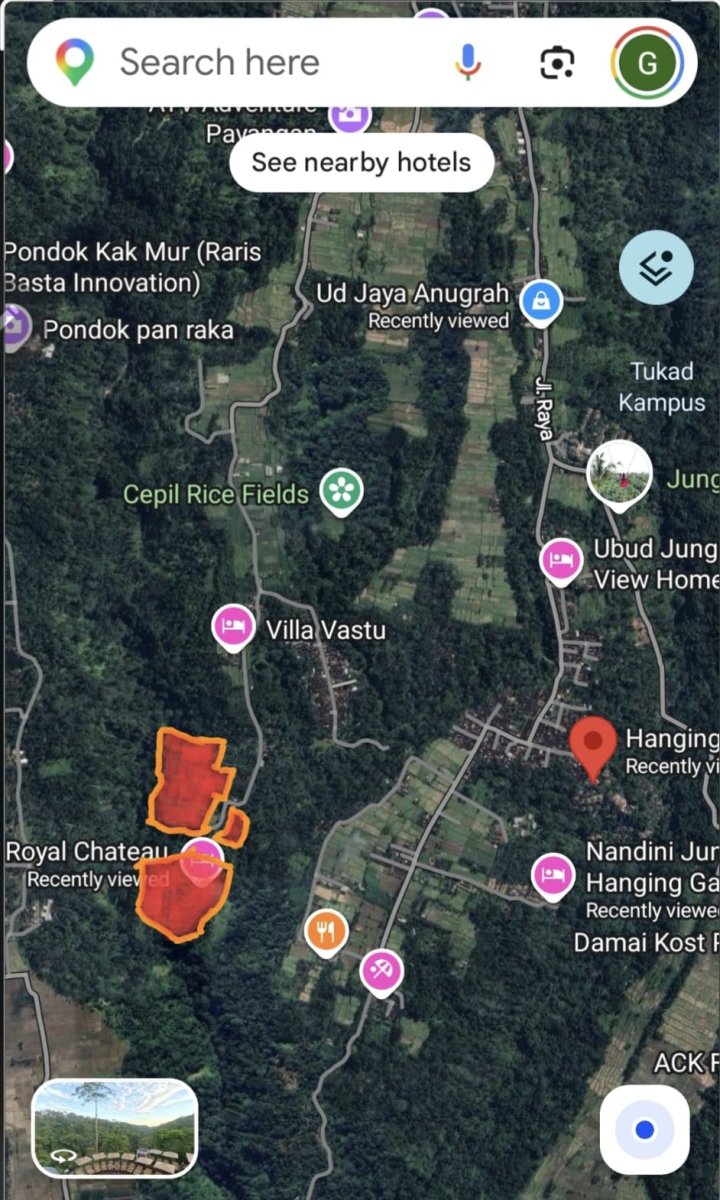 Jual lahan eksotis ada air terjun, diapit 2 sungai di Ubud, Bali - Foto 4