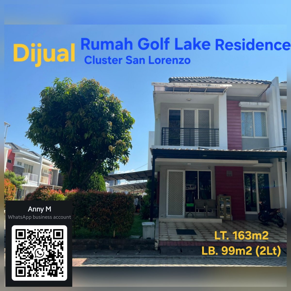 Rumah di Golf Lake Residence Cengkareng