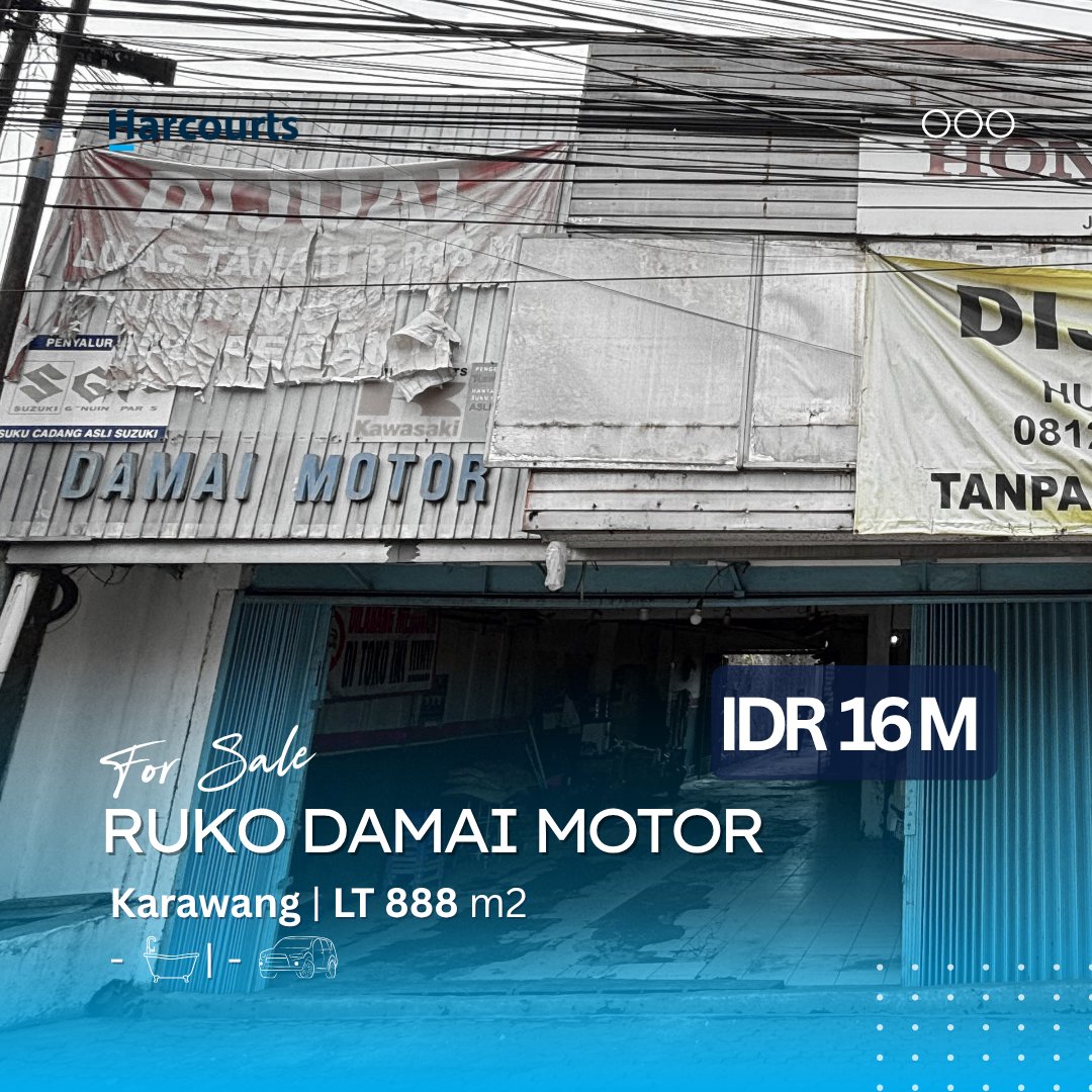 Tanah Luas Muka Lebar Terletak di Pusat Bisnis Kota Karawang