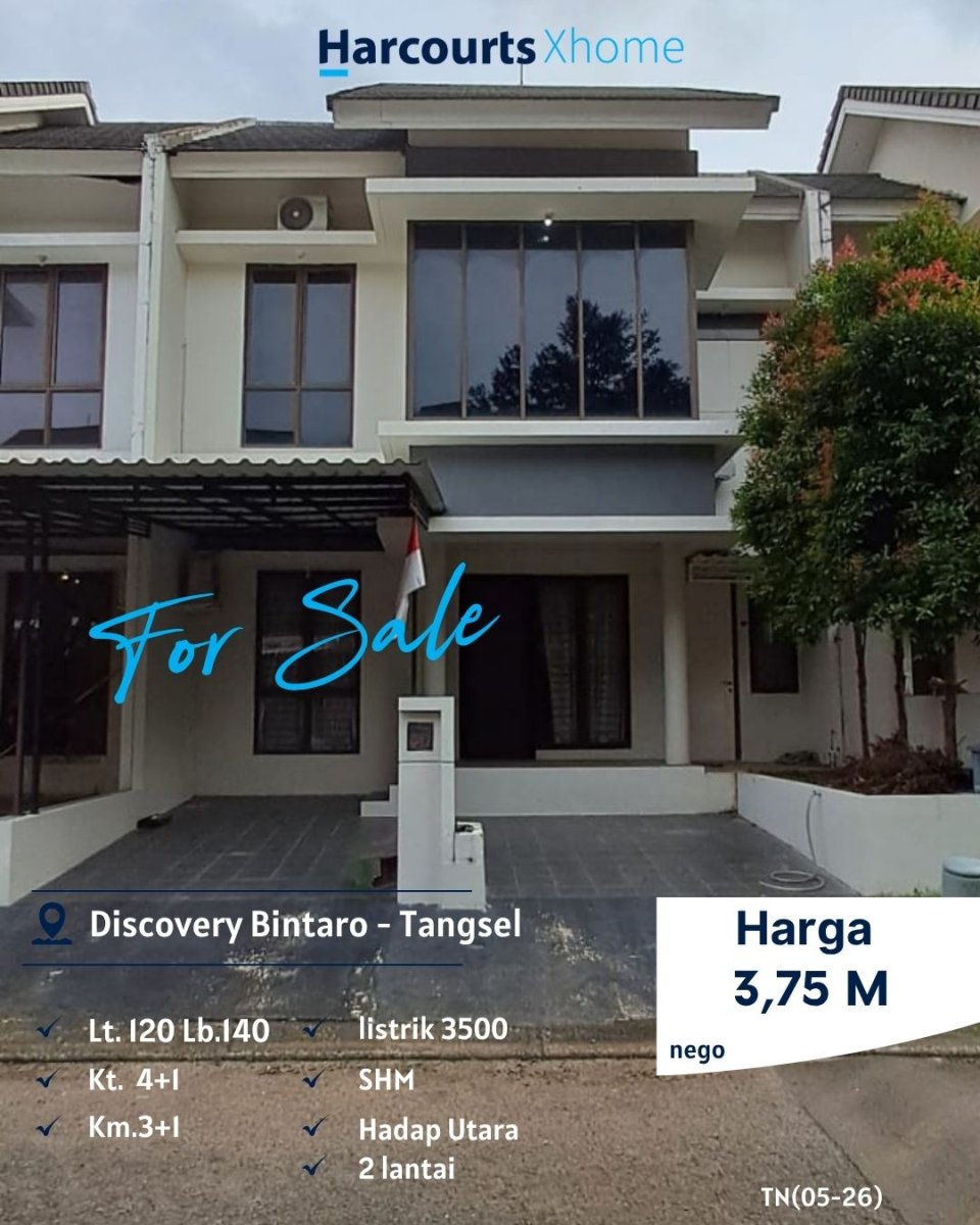 Dijual rumah di Discovery Bintaro Jaya Tangerang Selatan