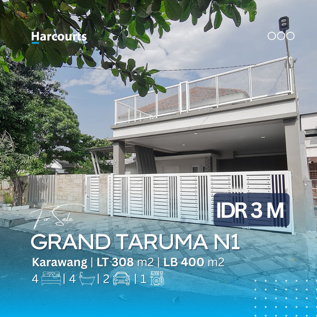 Rumah Mewah di Grand Taruma Karawang - Dekat Tol, Lingkungan Asri, Luas