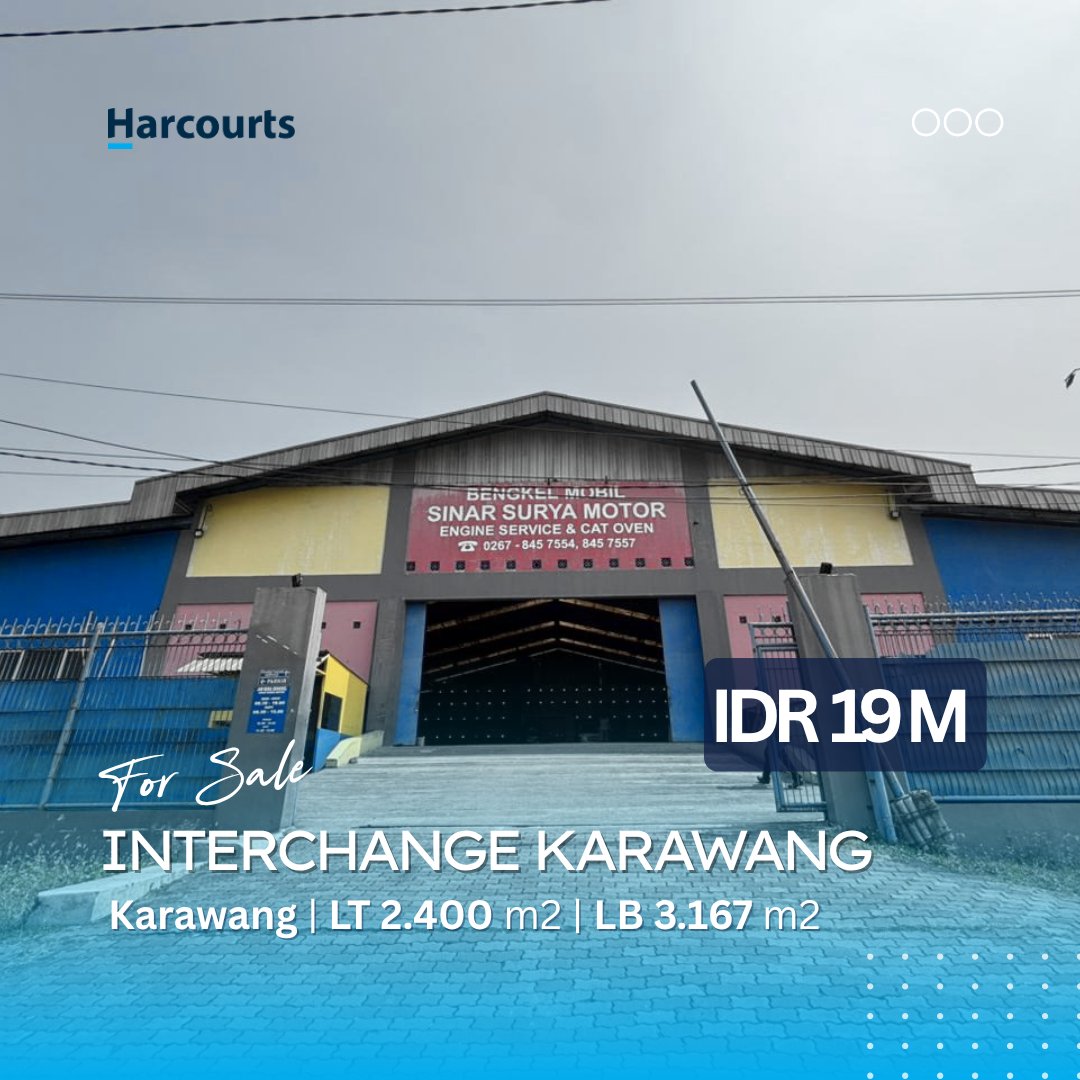 Bengkel untuk Ruang Usaha - Jalan Interchange Karawang - Dekat Akses Tol