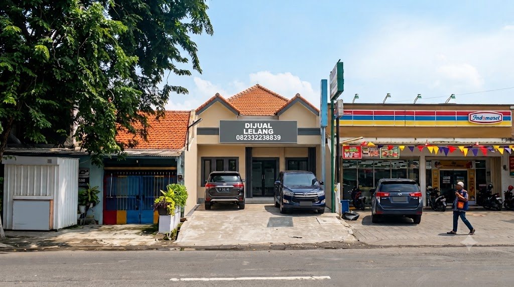 Dijual Lelang Tempat Usaha Lokasi Strategis Area Bisnis @Nol Jalan Margorejo Surabaya