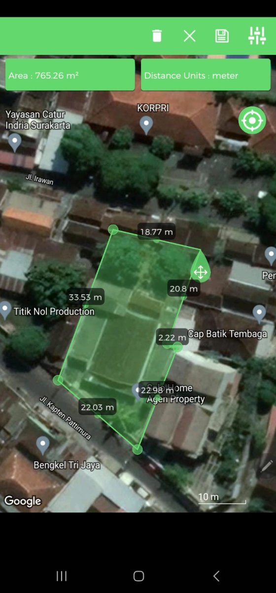 Tanah Strategis Tengah Kota di Jl. Kapten Pattimura, Serengan, Solo