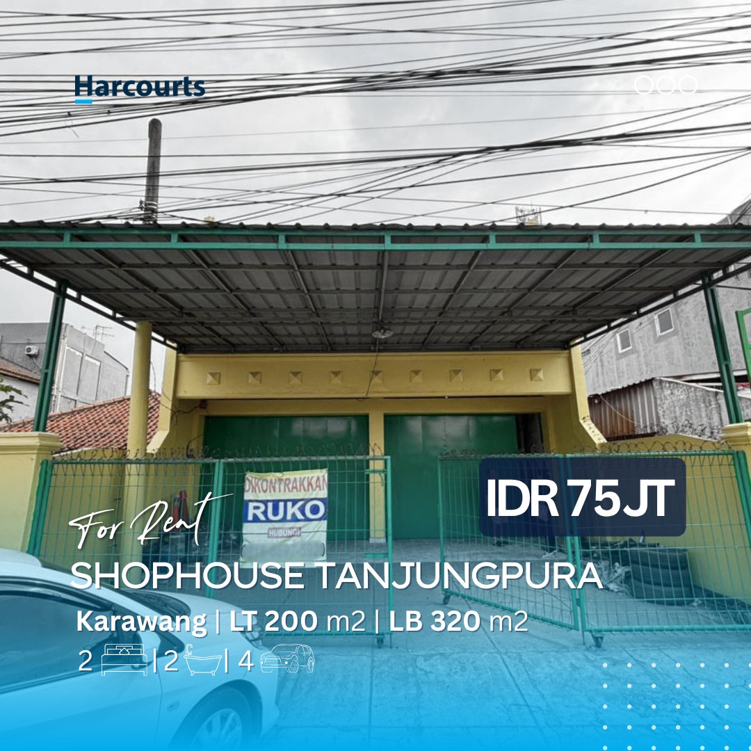 Ruko Strategis Pinggir Jalan Tanjungpura Siap Usaha