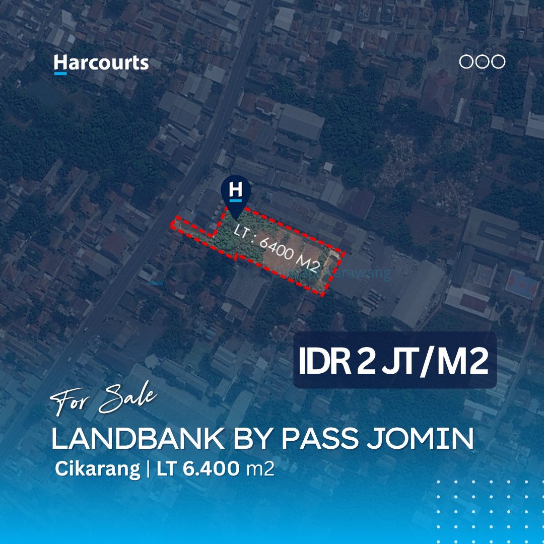 TANAH PINGGIR JALAN BESAR MUKA LEBAR DAN DEKAT PINTU TOL CIKAMPEK