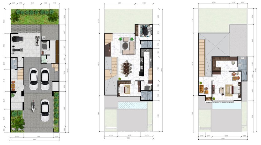 Rumah Tinggal  Tropis 3 Lantai Taman Kebon Jeruk - Foto 3
