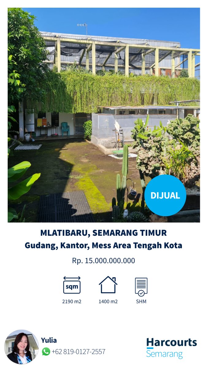 Dijual Properti Industri & Pergudangan LT 2.190 m² di Mlatibaru, Semarang - Properti | Harcourts