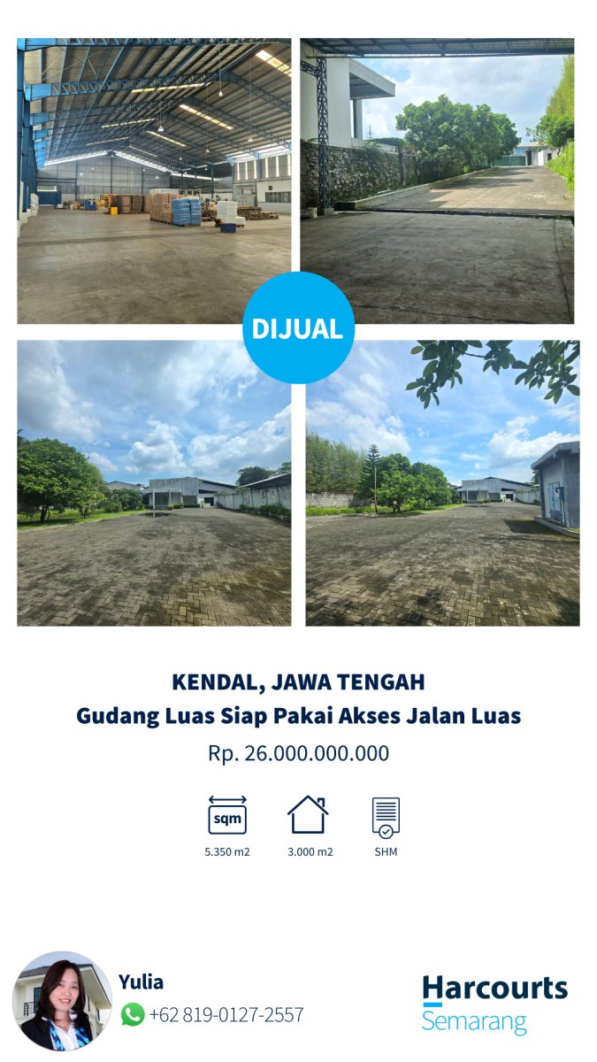 Dijual Pabrik Luas Daerah Industri, Kendal, Jawa Tengah