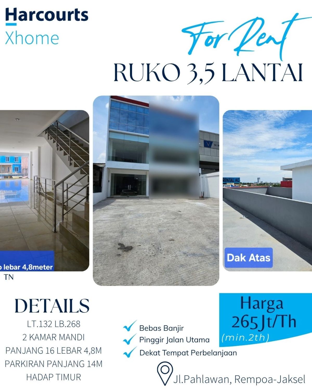 Disewakan ruko 3,5 lantai di jl Pahlawan Rempoa Bintaro Jaksel - Foto 7