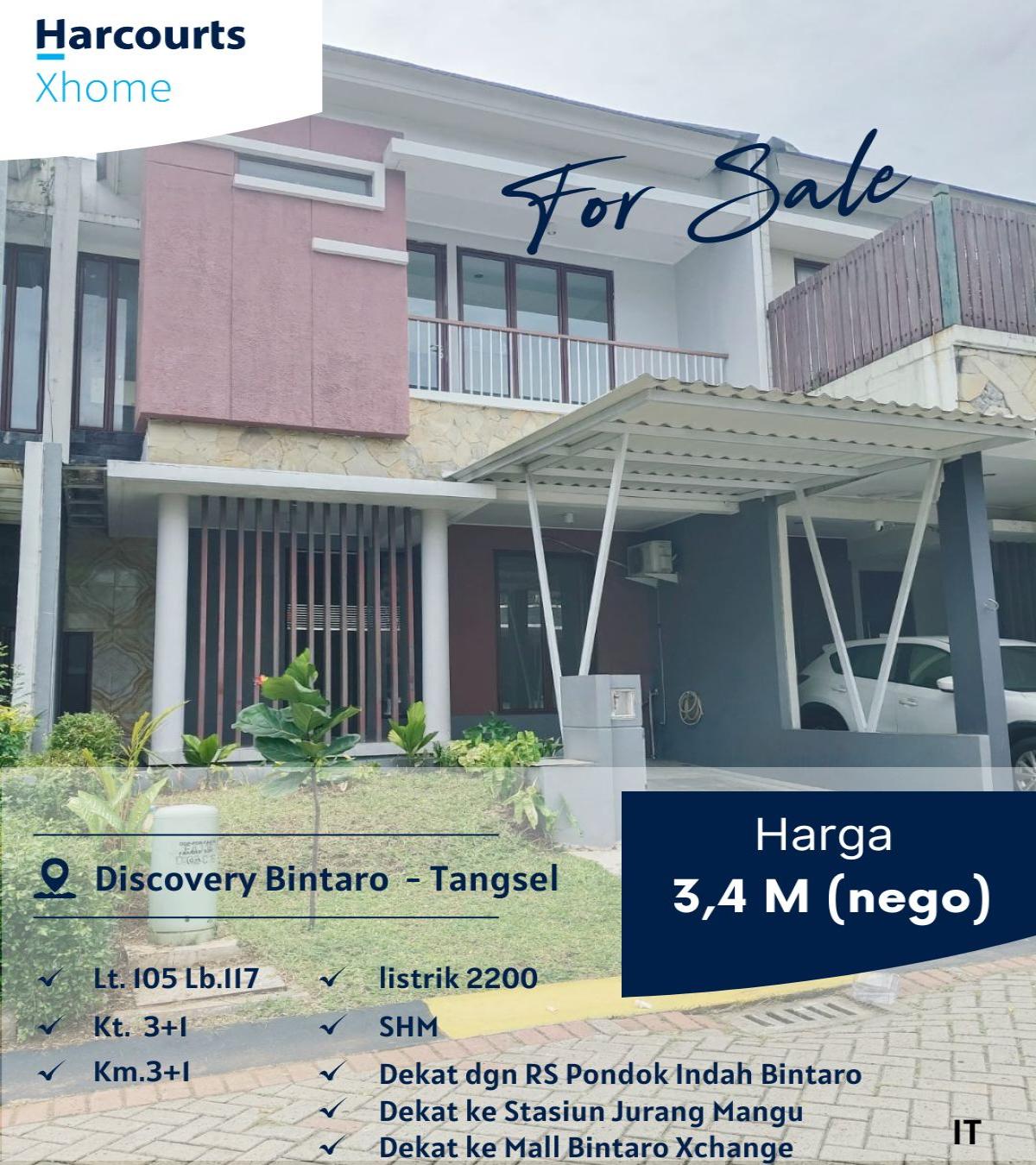Rumah di Kawasan Discovery Bintaro Jaya Tangerang Selatan