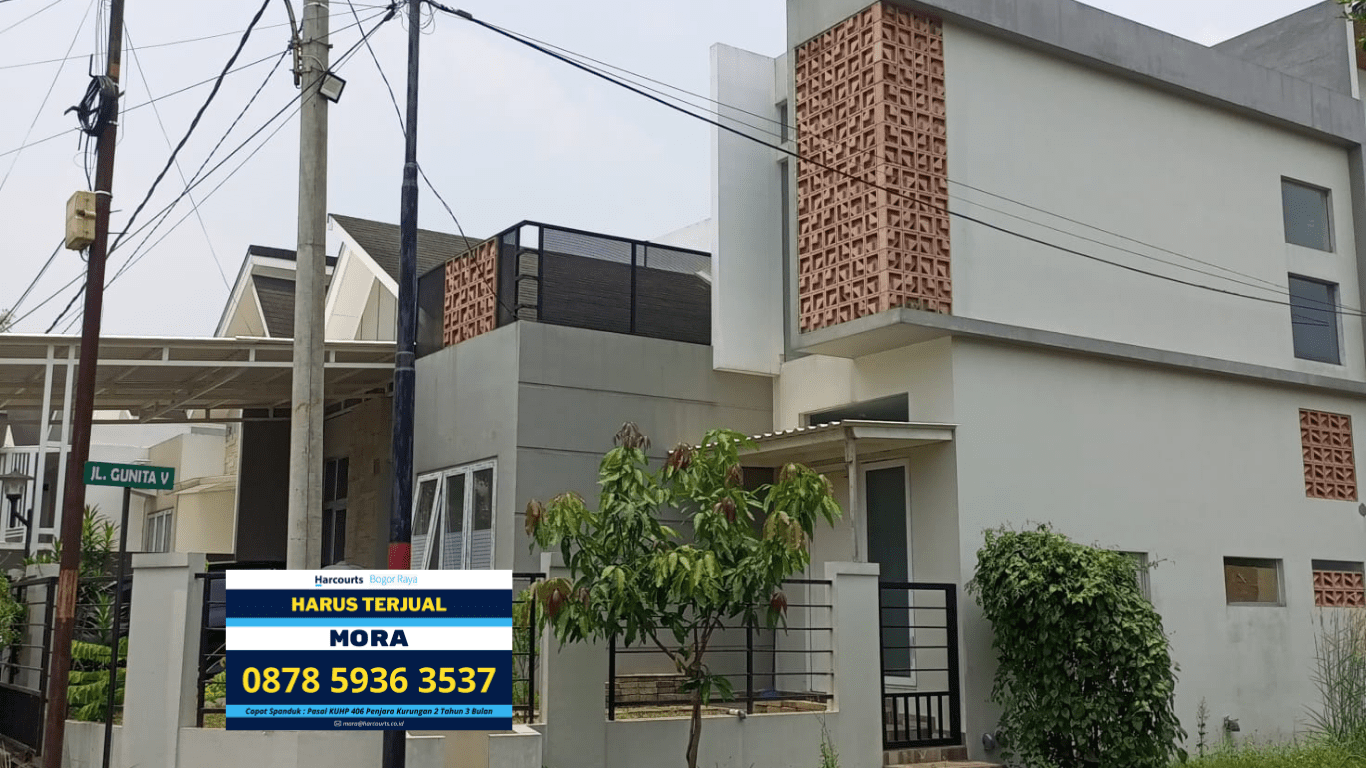 DIJUAL RUMAH 2 LANTAI DI NUSA INDAH RESIDENCE KOTA BOGOR UTARA, RUMAH MINIMALIS DI LOKASI STRATEGIS.