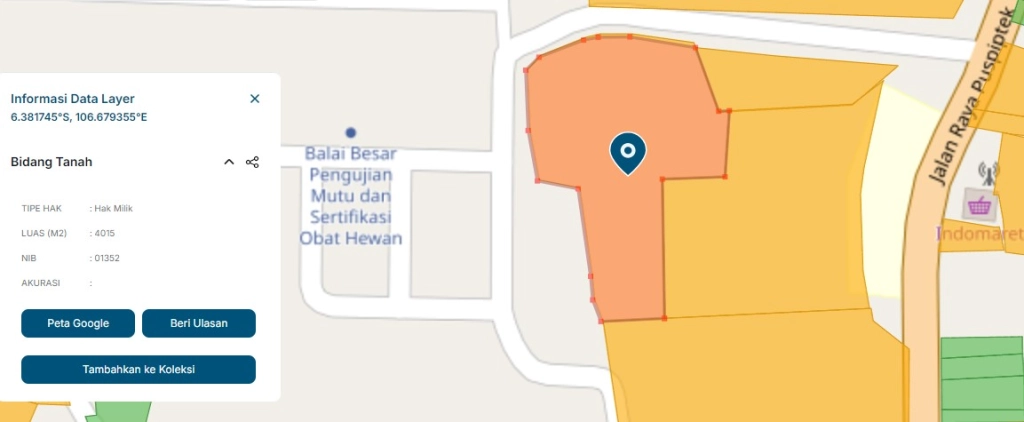 DIJUAL KAVLING 3.165 METER PERSEGI JL. RAYA PUSPITEK GUNUNG SINDUR KABUPATEN BOGOR - Foto 2